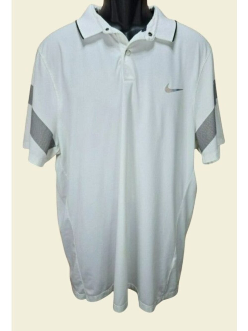 Nike Golf White Dri-Fit Modern Fit Polo Shirt XL